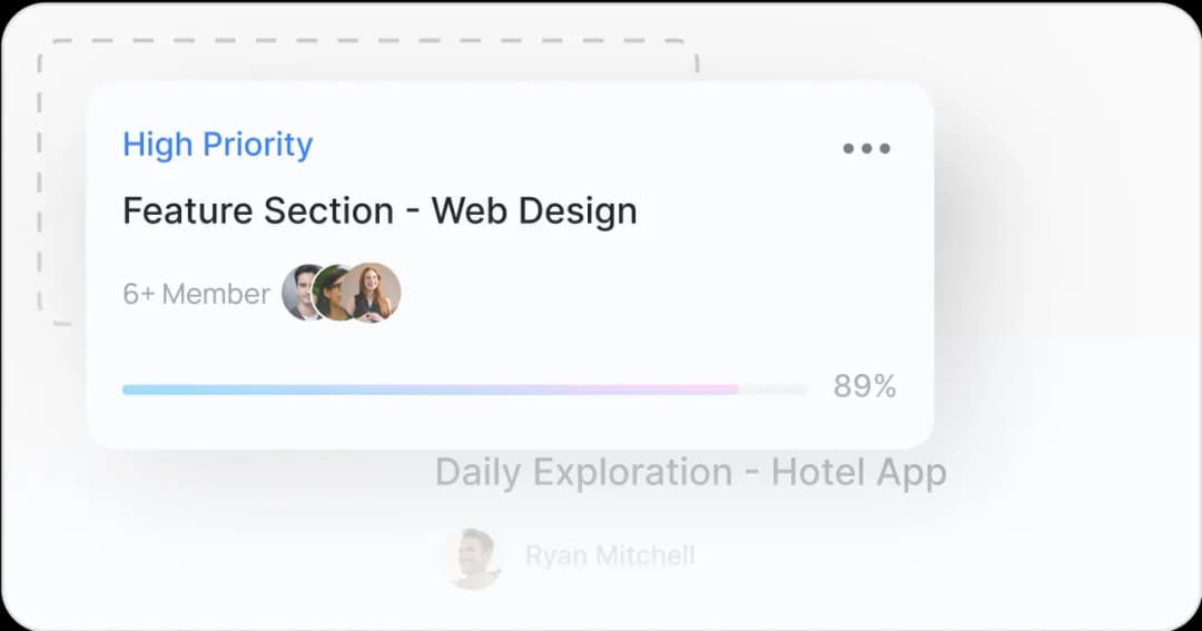 Team collaboration dashboard